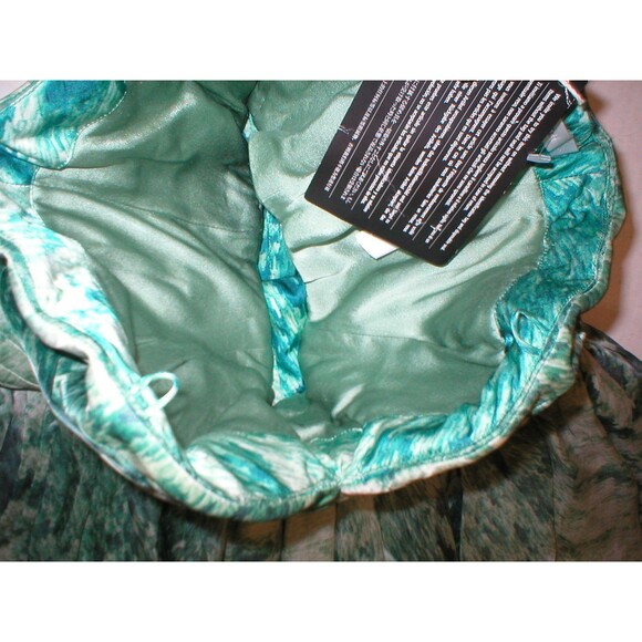 New 38 Carlos Miele Womens 4 Silk Runway Gown Dress Strapless Silk Green Snake - Picture 8 of 13